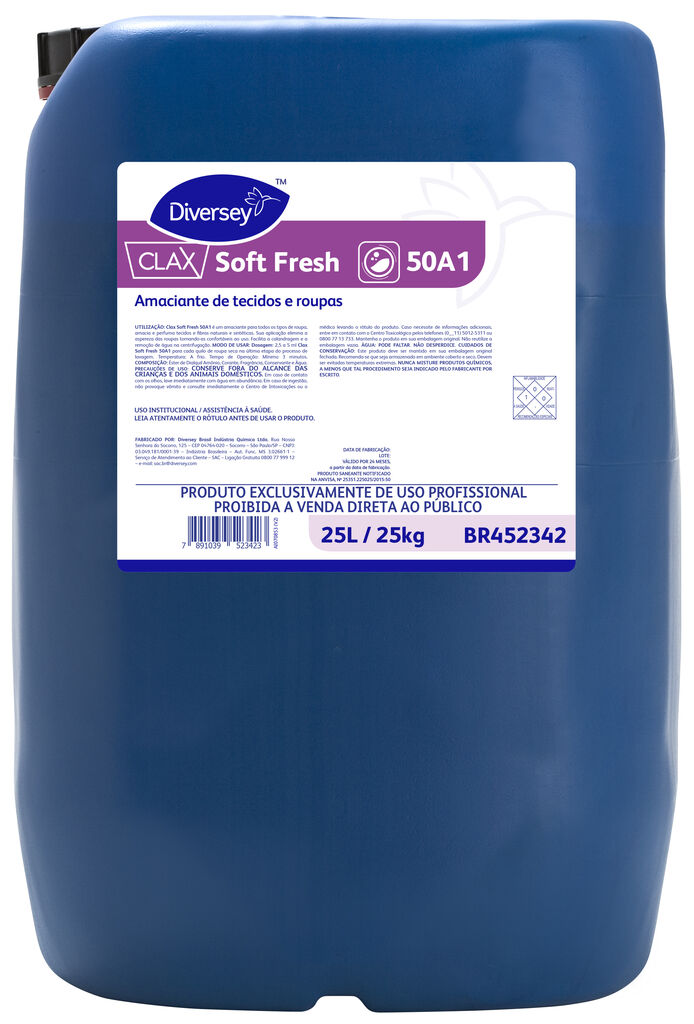 CLAX SOFT FRESH 25L - AMACIANTE DE TECIDOS E ROUPAS